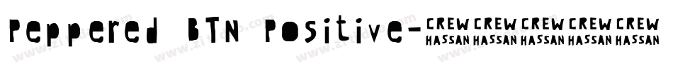 Peppered BTN Positive字体转换